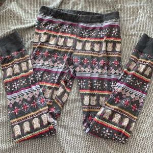 patterned grey leggings